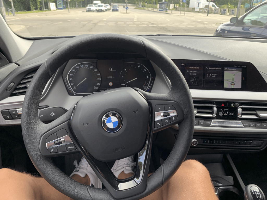 Wieczorek shows off his BMW in Munich, Germany, in September. Wieczorek's team gave every single player a brand new car from one of the team's sponsors. Photo courtesy of David Wieczorek