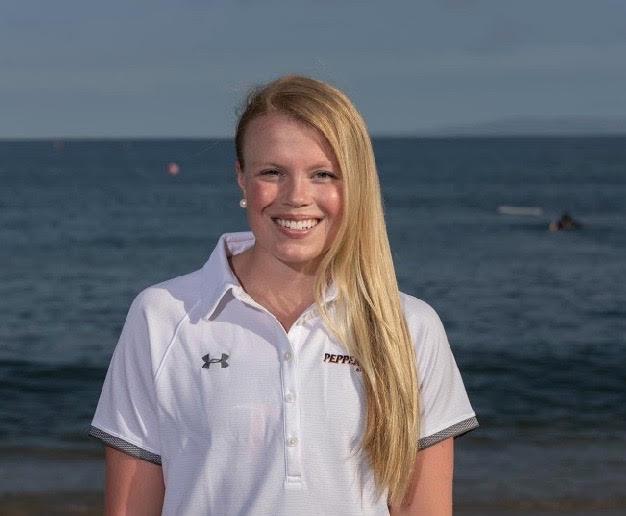 Pepperdine Ambassadors Council member Lindsey Marian smiles brightly at the camera in front of the Pacific last year. Marian said her passion for Pepperdine led her to apply for a PAC position. Photo courtesy of Lindsey Marian