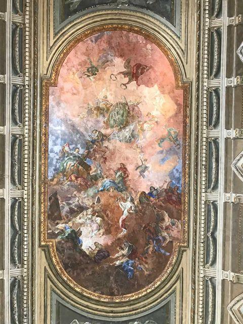 This painting is a fresco found on the ceiling of the Naples National Archaeological Museum in Naples, Italy. During Hannah Schroeder's time abroad last year, her classes allowed her to visit historical museums. Photo courtesy of Hannah Schroeder