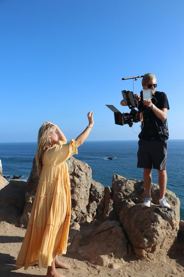 Piekos shoots the "Superbloom" music video in September at Point Dume in Malibu, CA. Piekos said her good friend Brooks Baxter, an alumnus who graduated in 2019, produced the video.
