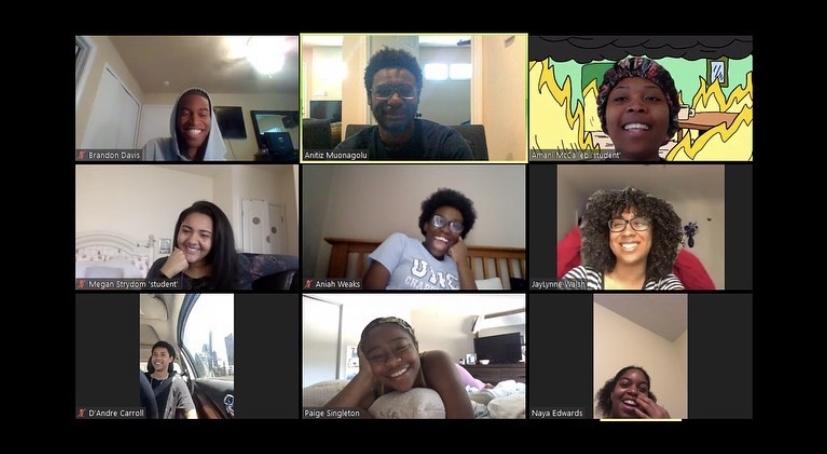 BSA e-board smiles at one of their first semester meetings in May 2020. Although online, meetings and events are still on-going this spring. Photo courtesy of BSA