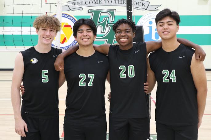 Jackson and his teammates pose at the Eagle Rock Jr./Sr. High School gym in March. Shortly thereafter, Jackson said his high school shut down and quarantine began due to COVID-19.