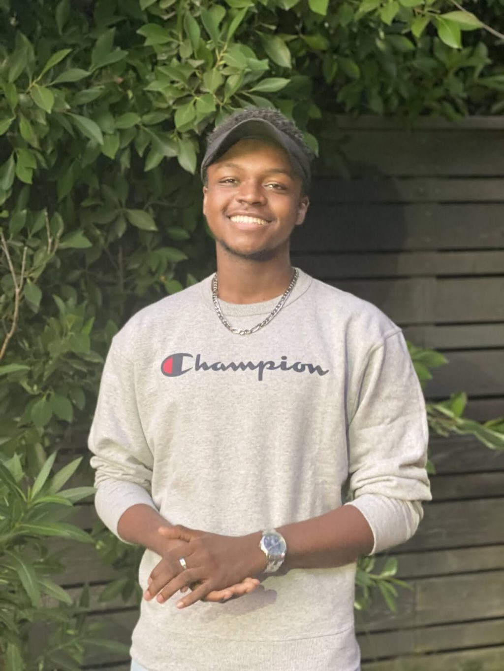 Wicks smiles at the Universal City Overlook in Los Angeles in August. Wicks said he is a Political Science major and an Industrial/Organizational Psychology minor.