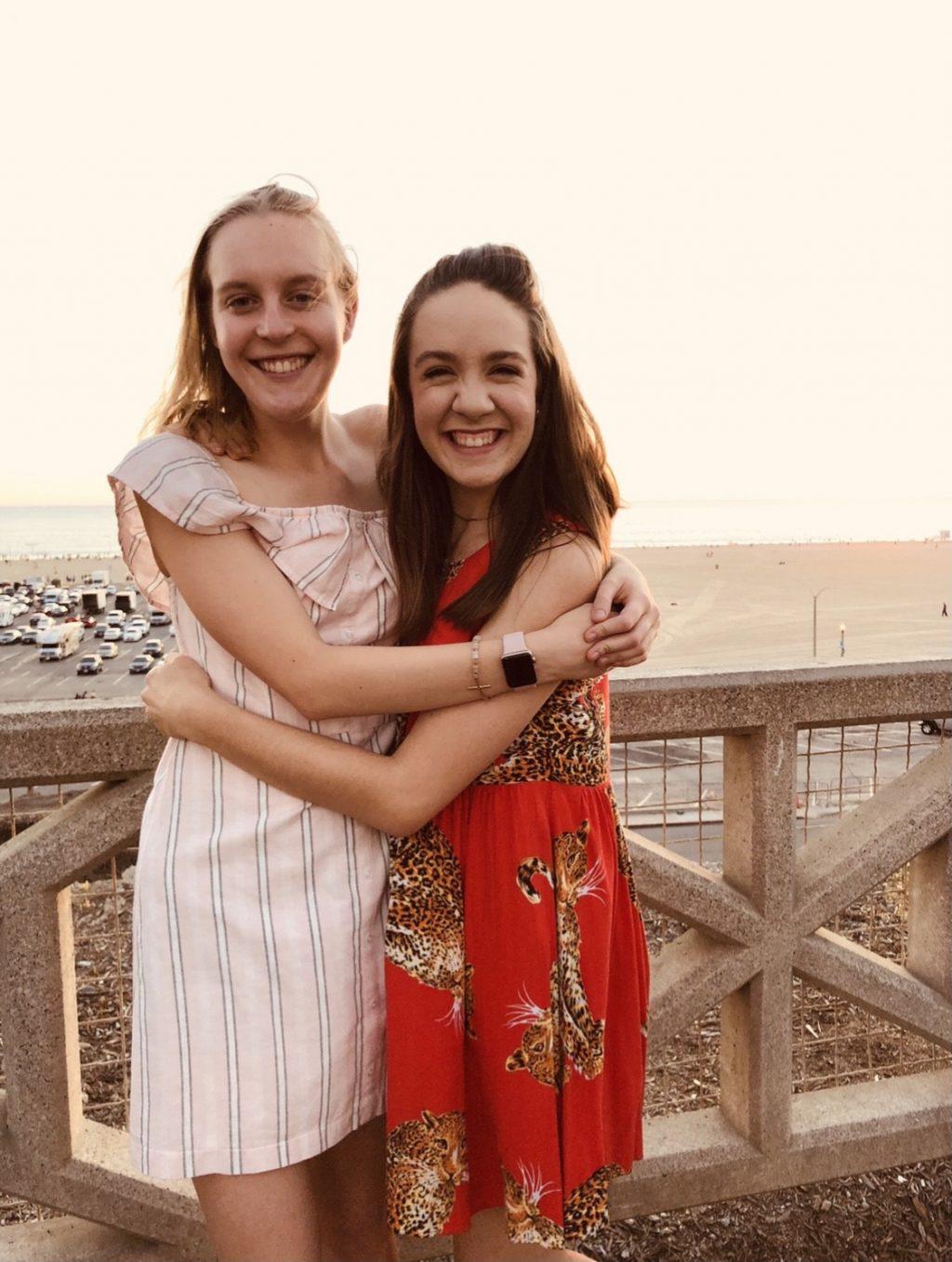 Vander Mey (left) smiles happily with her best friend, senior Rachel Miner (right), in Santa Monica in October 2018. Vander Mey said they became good friends during sophomore year since they both didn’t go abroad.