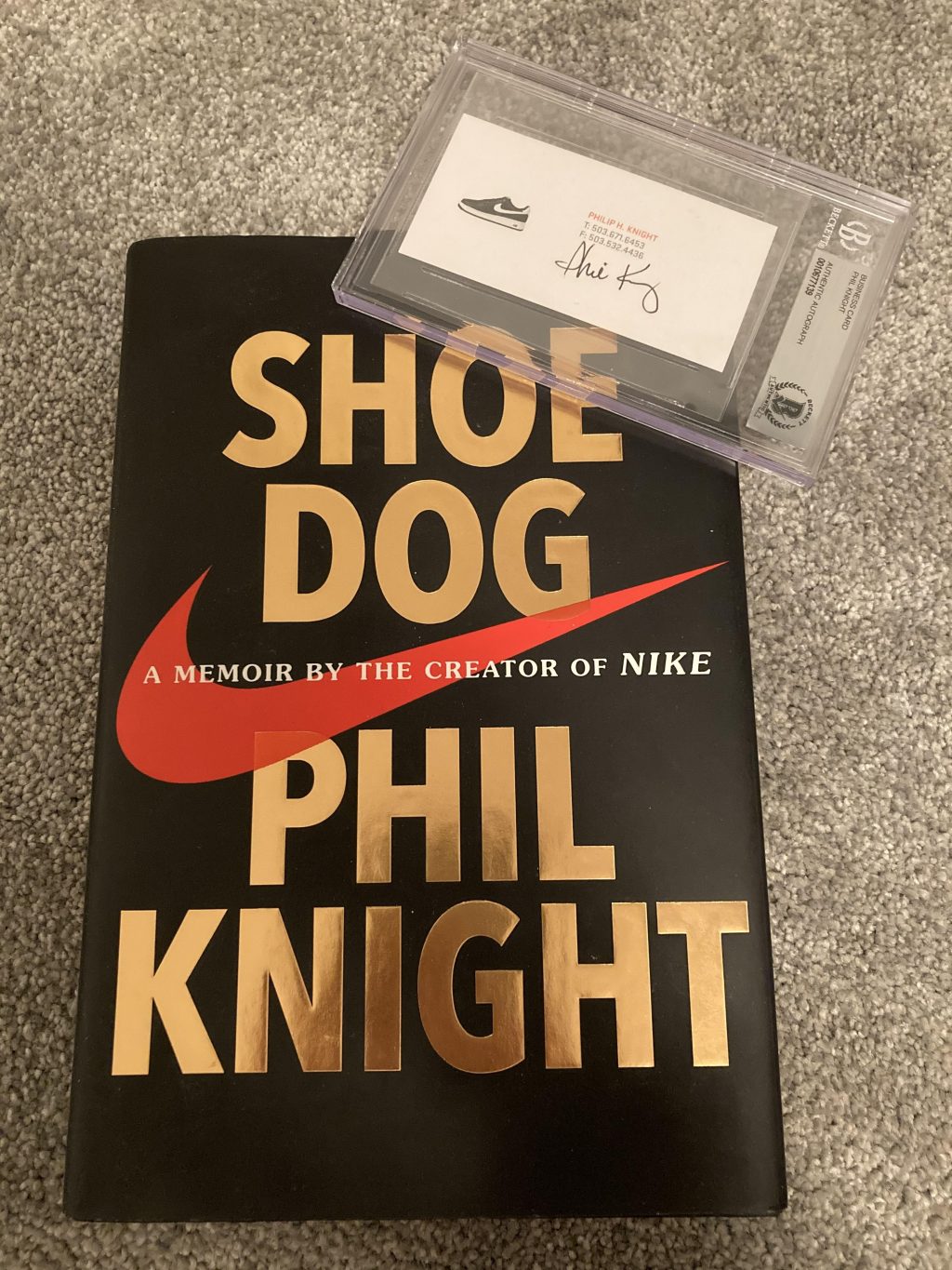 Crandall first read the book "Shoe Dog" by Nike founder Phil Knight when visiting Oregon during his first year of high school in 2016. Crandall said he bought a signed business card from Knight online as an inspirational piece that motivates him to work hard and think creatively.