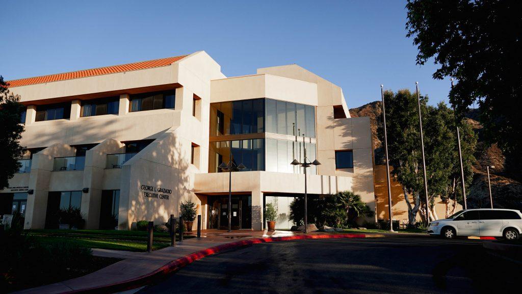 Pepperdine students quarantine and isolate at the Graziadio Villa on the Malibu campus. There are private rooms with amenities such as a coffee maker and air-conditioning for both quarantined and isolated students housed in the Villa.