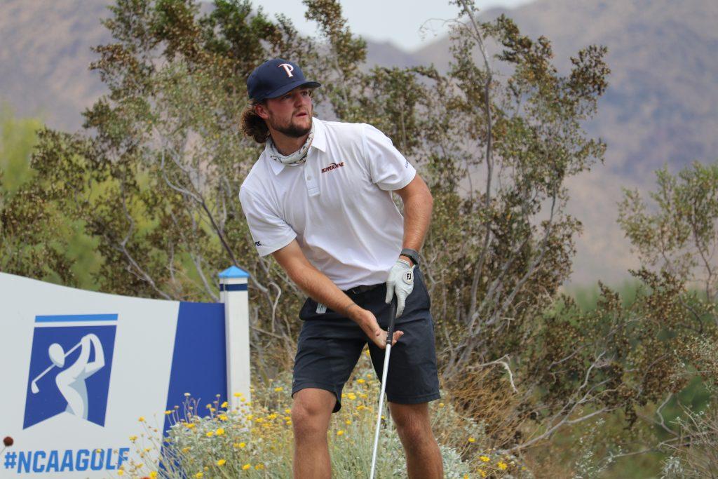 Then-senior Joey Vrzich plays in the NCAA Championship match in Scottsdale, Ariz., on June 2. Vrzich returned as a fifth-year senior.