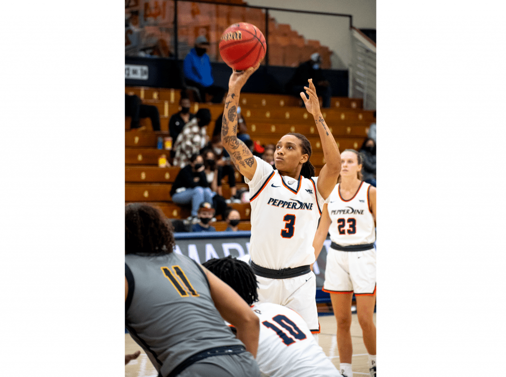 Redshirt junior guard Jayda Ruffus-Milner shoots a free throw. Ruffus-Milner was one of the 11 returning players for this season.