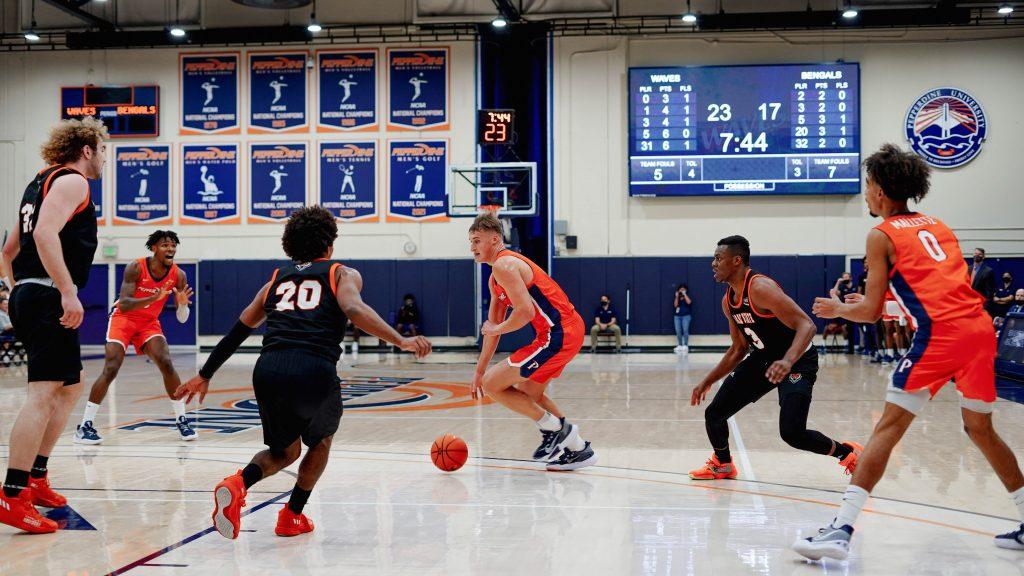 Junior forward Jan Zidek drives to the lane versus Idaho State on Nov. 12. Zidek finished the game with 14 points.