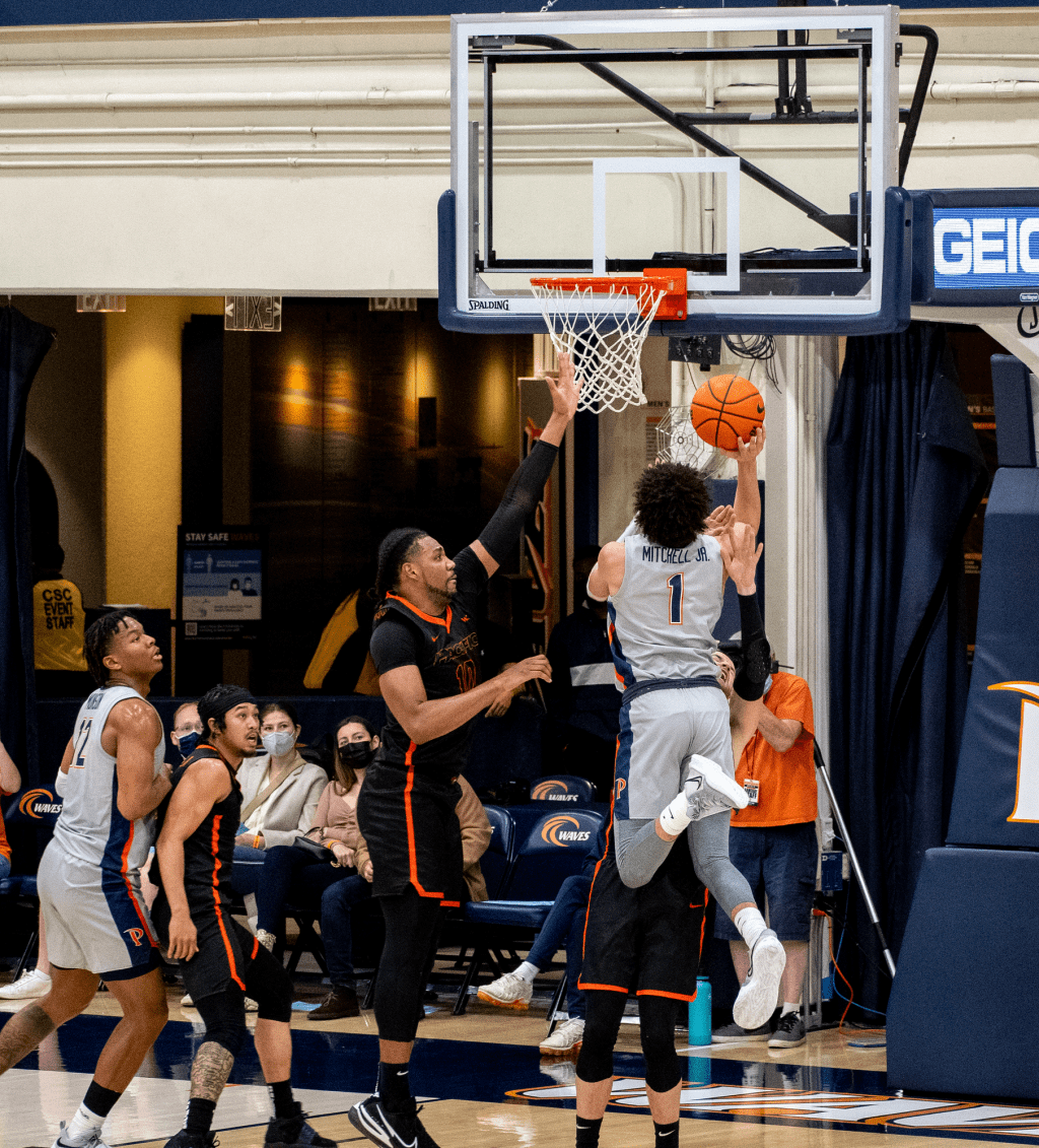 Freshman guard Mike Mitchell Jr. makes an aggressive drive versus Pacific on Feb. 5. Mitchell Jr., received a technical foul in the second half after staring down Pacific sophomore guard Khaleb Wilson-Rouse after a chase-down block.