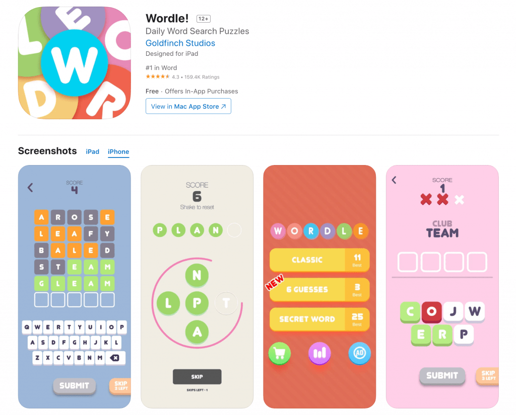 The "Wordle!" app Steven Cravotta created sits at No. 1 in word games in the Apple App Store. Since he was a teenager, Cravotta said he wanted to create apps, so he made "Wordle!" to learn how to code.