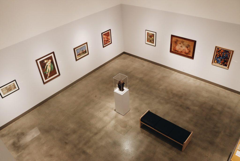 From a bird's eye view, the downstairs section of the exhibit displays art pieces and artifacts from as early as the 1900s. The works on display all illuminate the Kinseys' intended experience of African American artistry and achievement.