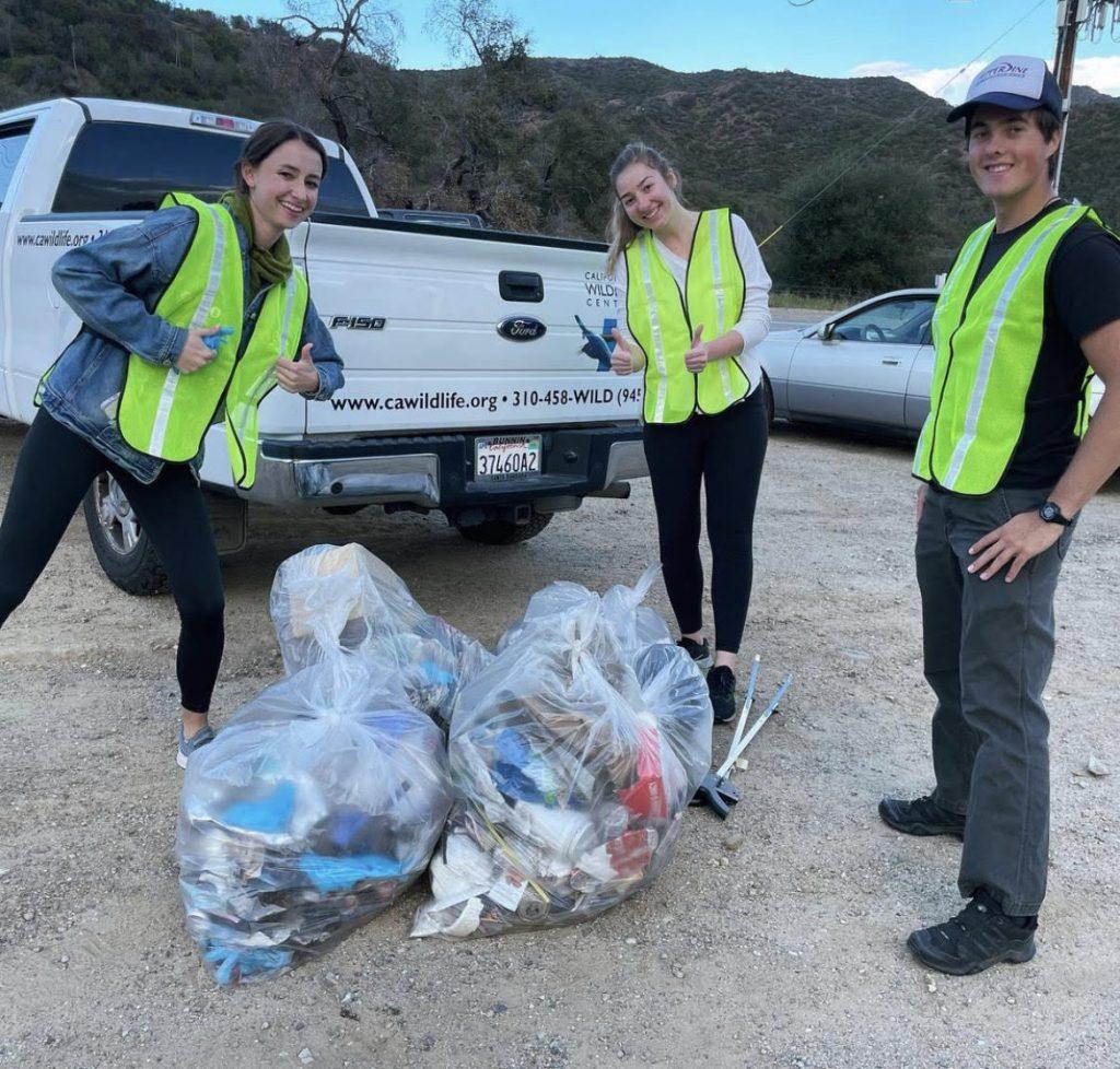 CSA student volunteers pick up trash at a service event in February 2022. CSA also hosts Lent soup services and a student-led mass. Photo courtesy of Brian Link