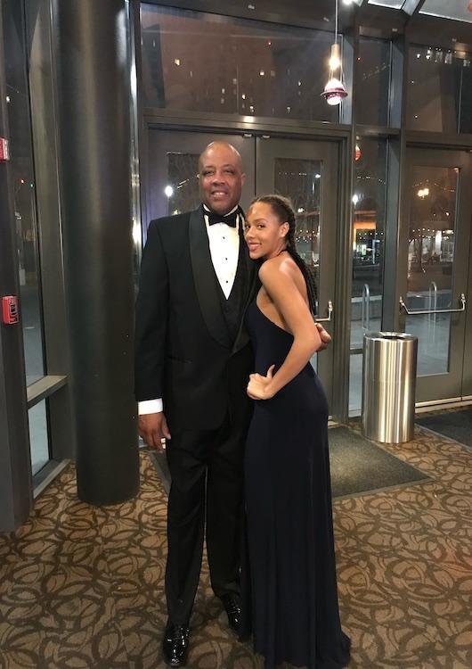 Photo courtesy of Jasmine Williams | Williams, a junior Sports Medicine major, posed with her father, Forrest Williams Jr., at an awards ceremony in Northern California. Williams said he was always her biggest fan in the pool.