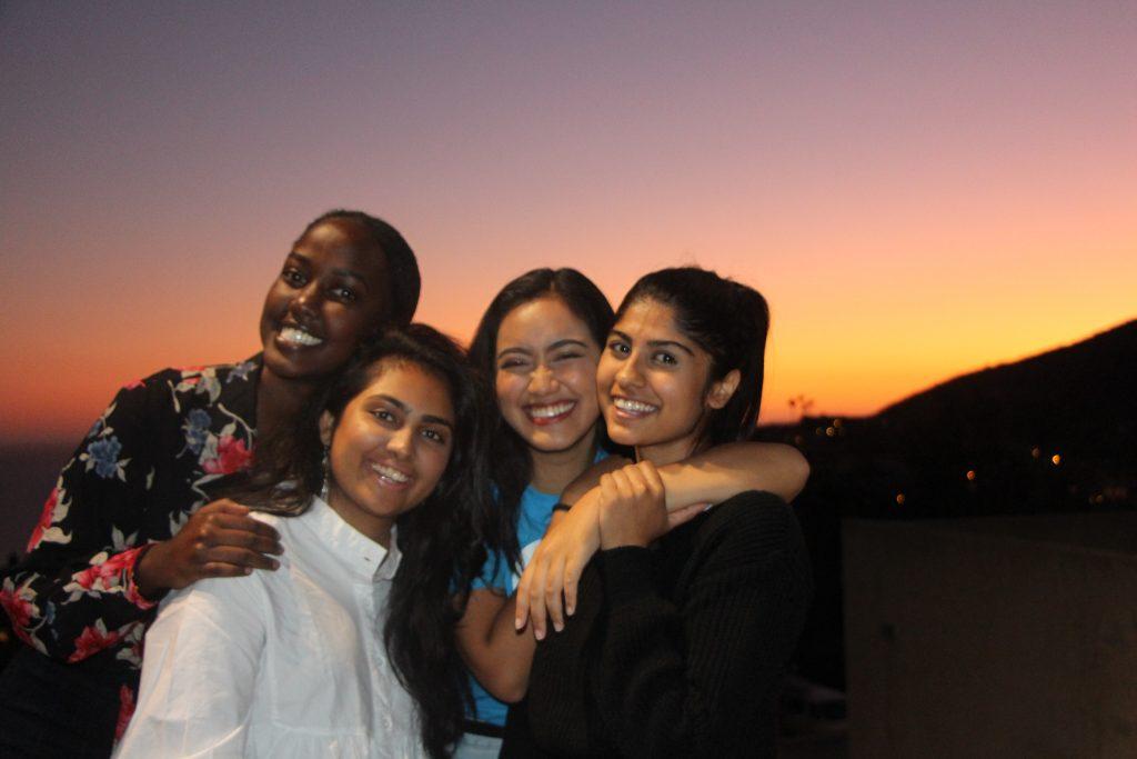 Kwizera smiles with 2019-20 international student ambassador cohorts. Kwizera said being an international student is one of her core identities at Pepperdine. Photo courtesy of Raica Kwizera