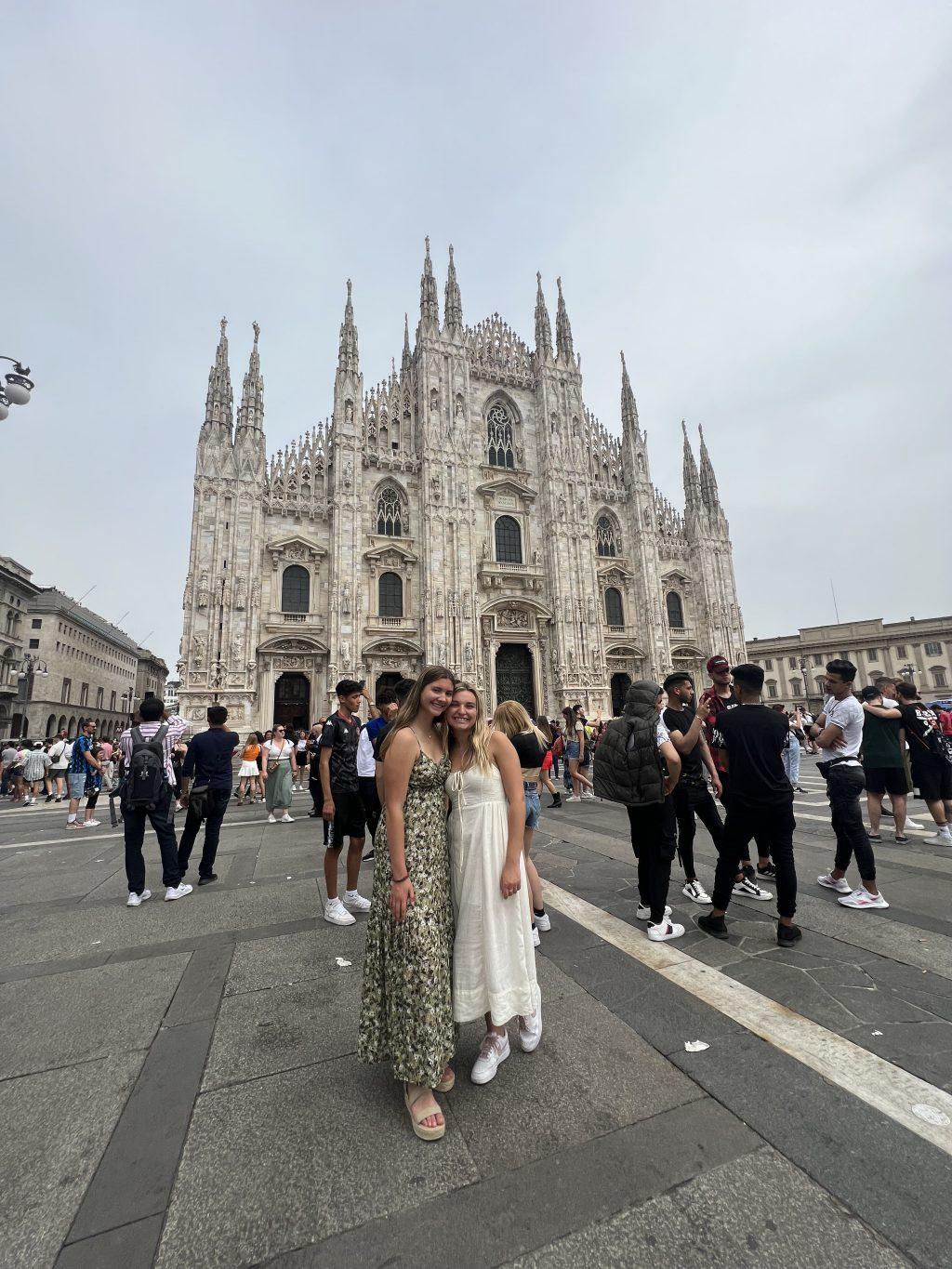 Zubas and I stand in front of the Milan Cathedral. The Cathedral was even bigger in person than it looks on any pictures and was beautiful to see.