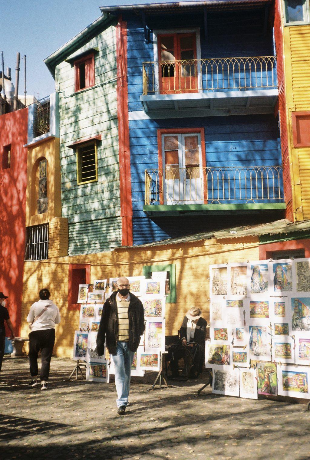 A man walks the streets of Boca, a colorful and lively city within Buenos Aires on May 21. The General Education Program went on a city tour our first weekend, Boca was our second stop.