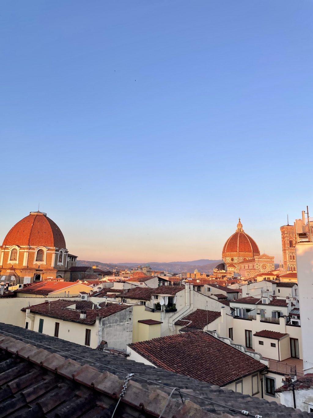 Our view of the city of Florence from the Hotel Baglioni at sunset. June 30. The Florence Program director arranged a final dinner celebration for the students to conclude their time spent abroad.