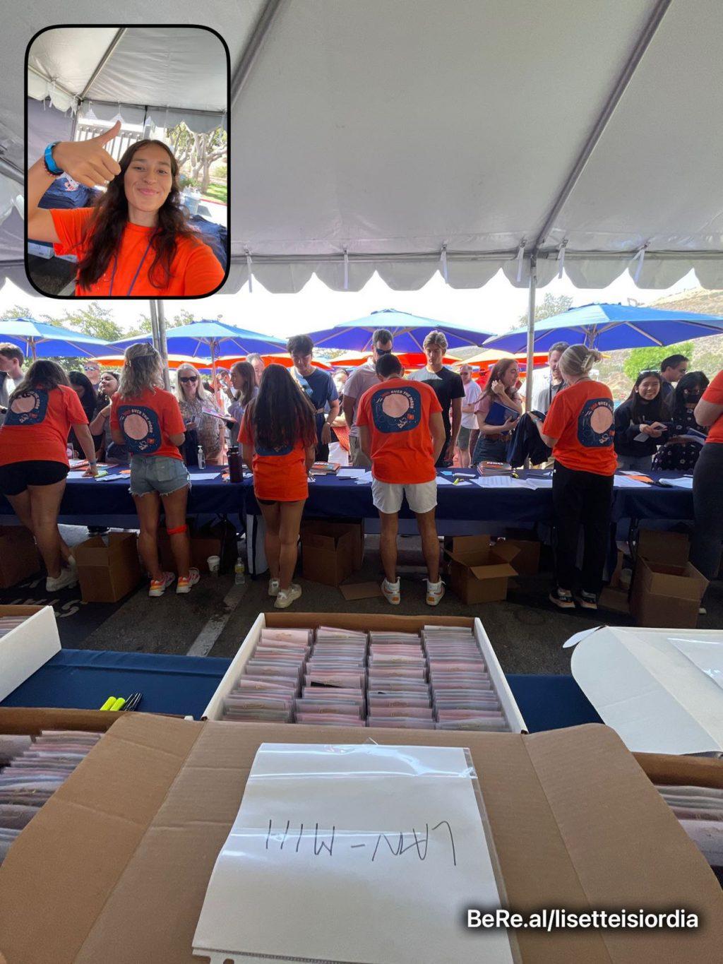 BeReal captures NSO activities at the beginning of the fall semester. With orange shirts and a positive thumbs up, NSO leaders showed their excitement for the new students. Photo courtesy of Lisette Isiordia