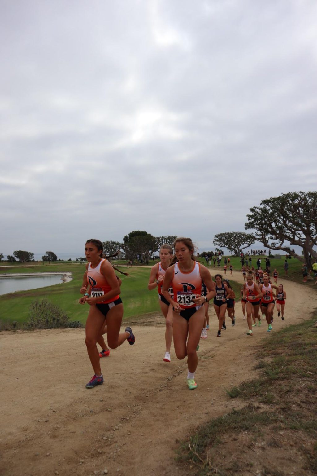 Runners from the six schools compete in the Waves Invitational. The women's team finished with a score of 47 points.
