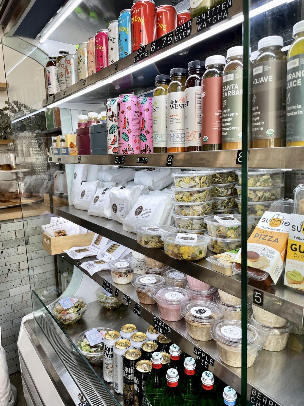 Customers are immediately greeted by the assortment of food options in the cafés' cold case. Little Lunch offered a combination of overnight oats, chia pudding, paninis, burritos, salads, pasta sides and beverages available as pre-made meals.