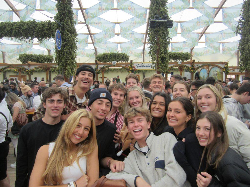 Students pose in Germany for Oktoberfest on Sept. 17. Barcelona participants met up with Pepperdine students that are taking part in the Lausanne program. Photo courtesy of Rianna Smith