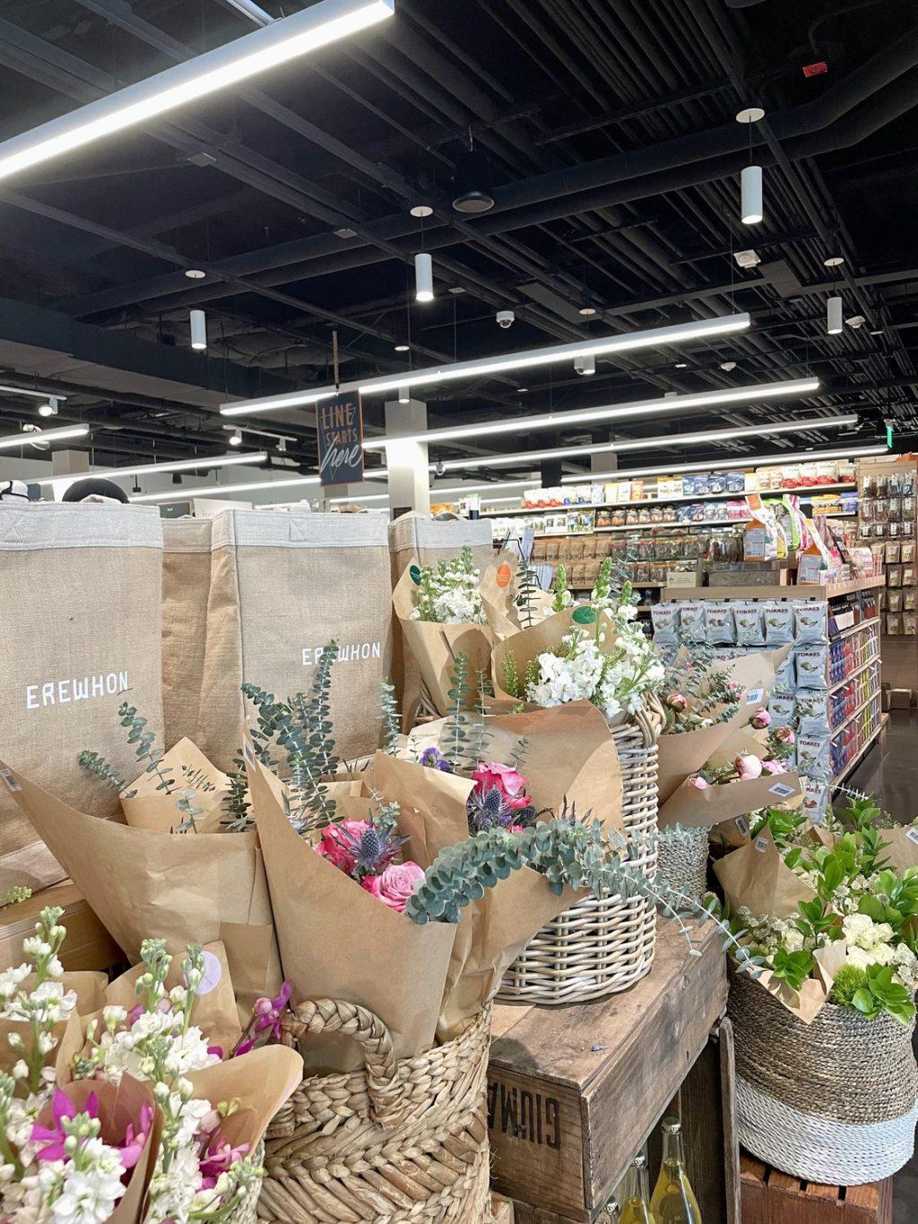 The Erewhon brand extends between food in offering customers branded merch such as tote bags, flowers and home essentials displayed near the registers. The company has also provided customers with wellness and lifestyle content through its online blog with posts that have included tips for mindfulness, skincare guides and helpful immune boosters.