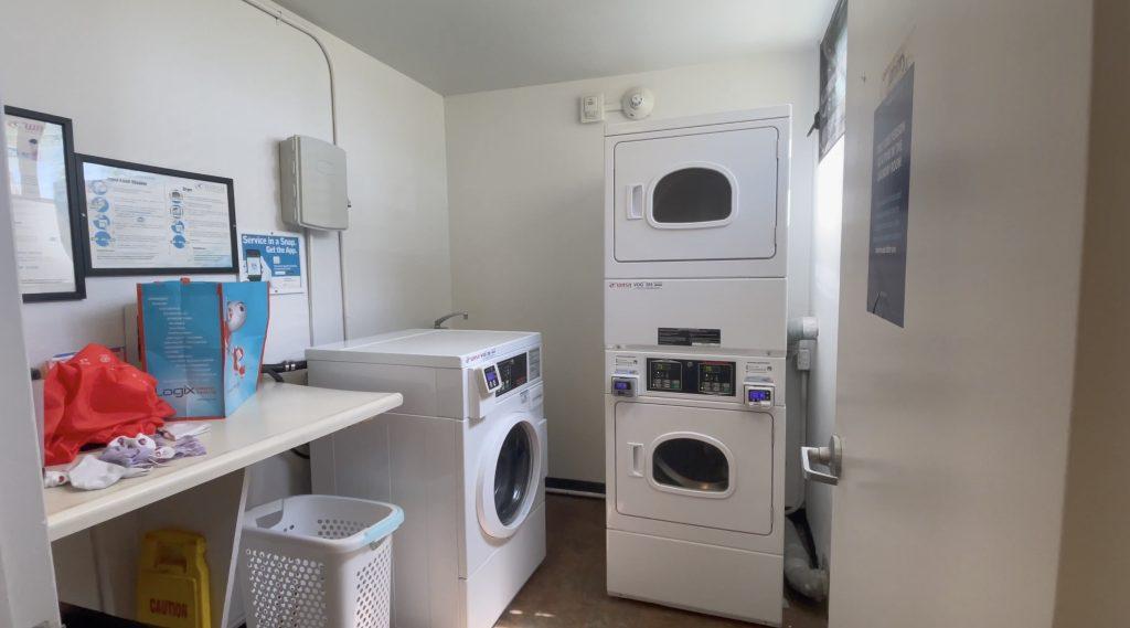 Old WASH Laundry Machines in Crocker Hall.