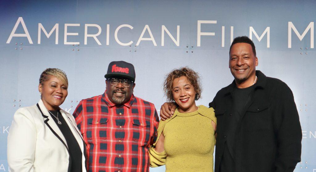 From left to right, Carr, Cedric the Entertainer, Roxanne Avent and Deon Taylor pose for a photo at the Engage Symposium on Nov. 3. Along with the Engaged Symposium, Carr has also hosted a Pivot Series where she speaks with scholars.