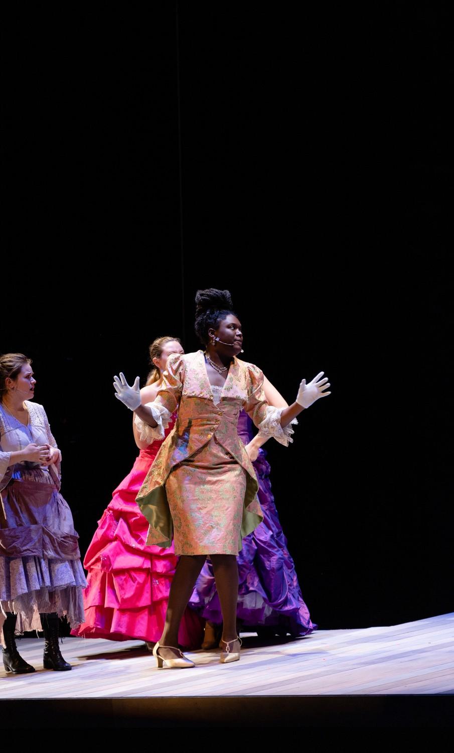 Junior Holly Jackson performs in a Pepperdine production of "Mamma Mia!" Jackson said she loves being able to connect with an audience when she is on stage. Photo by Lucian Himes