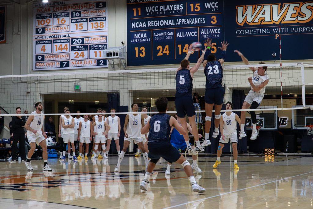 Waves Mens Volleyball team against UCLA in Firestone Field house