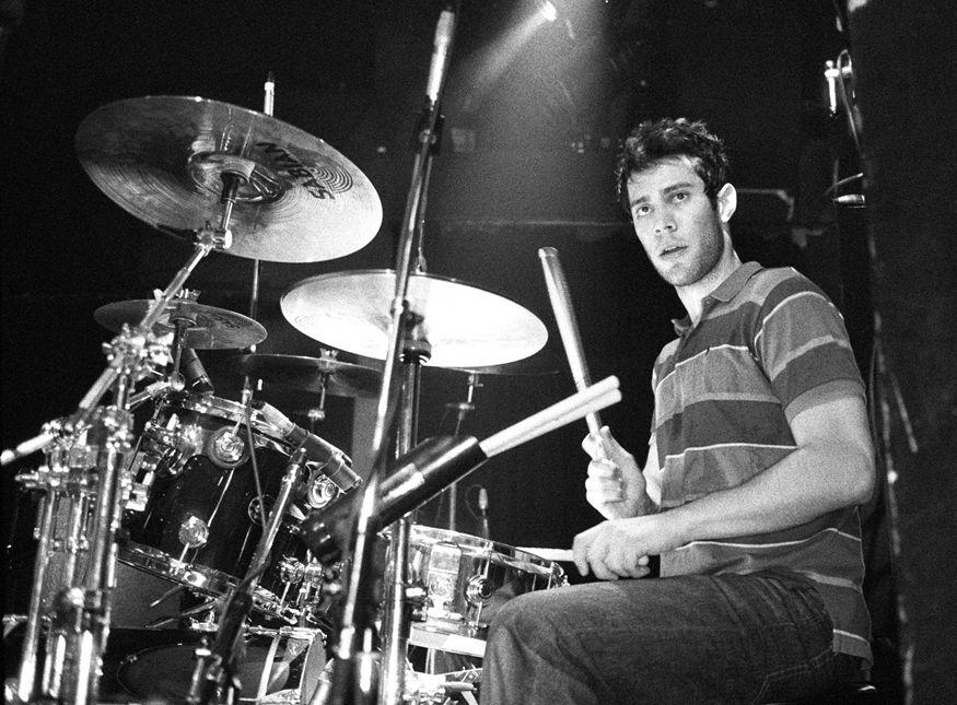 Ryan Dusick plays the drums while on tour with Maroon 5 for their debut album "Songs About Jane." Dusick said his time on tour was fun but more so exhausting and difficult. Photo courtesy of Christopher Wray-McCann