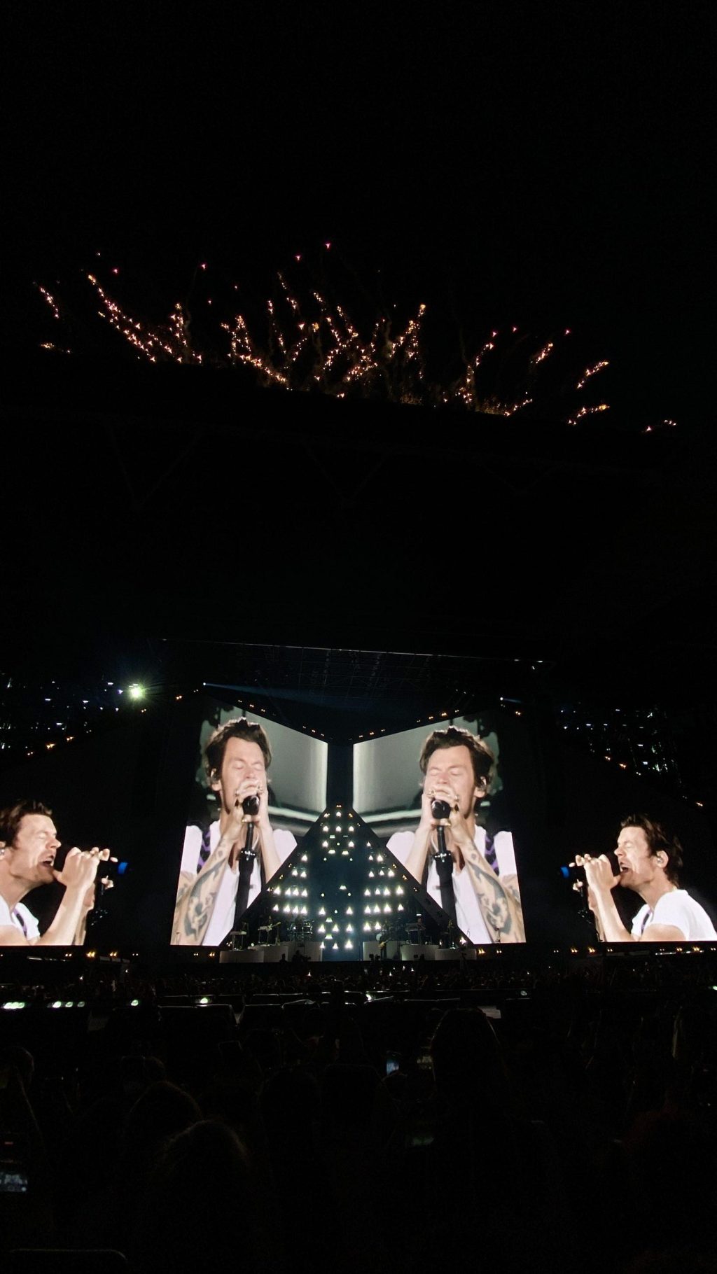 Harry Styles sings "Sign of the Times" at Wembley Stadium with fireworks lighting the night sky June 16. Gonzales enjoyed seeing live shows during her time abroad.