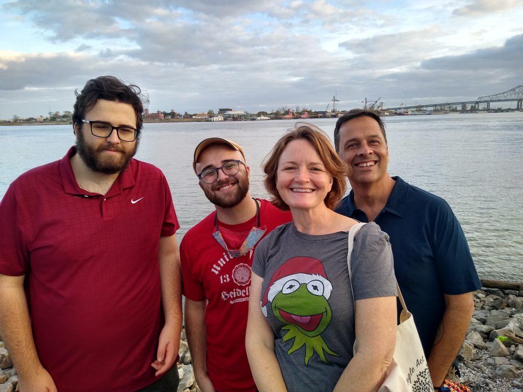 Professor Steve Rouse and his family and pose for a photo in New Orleans in 2021. Rouse is an openly Bisexual professor at Pepperdine and has spoken about Queer treatment at Pepperdine. Photo courtesy of Steve Rouse
