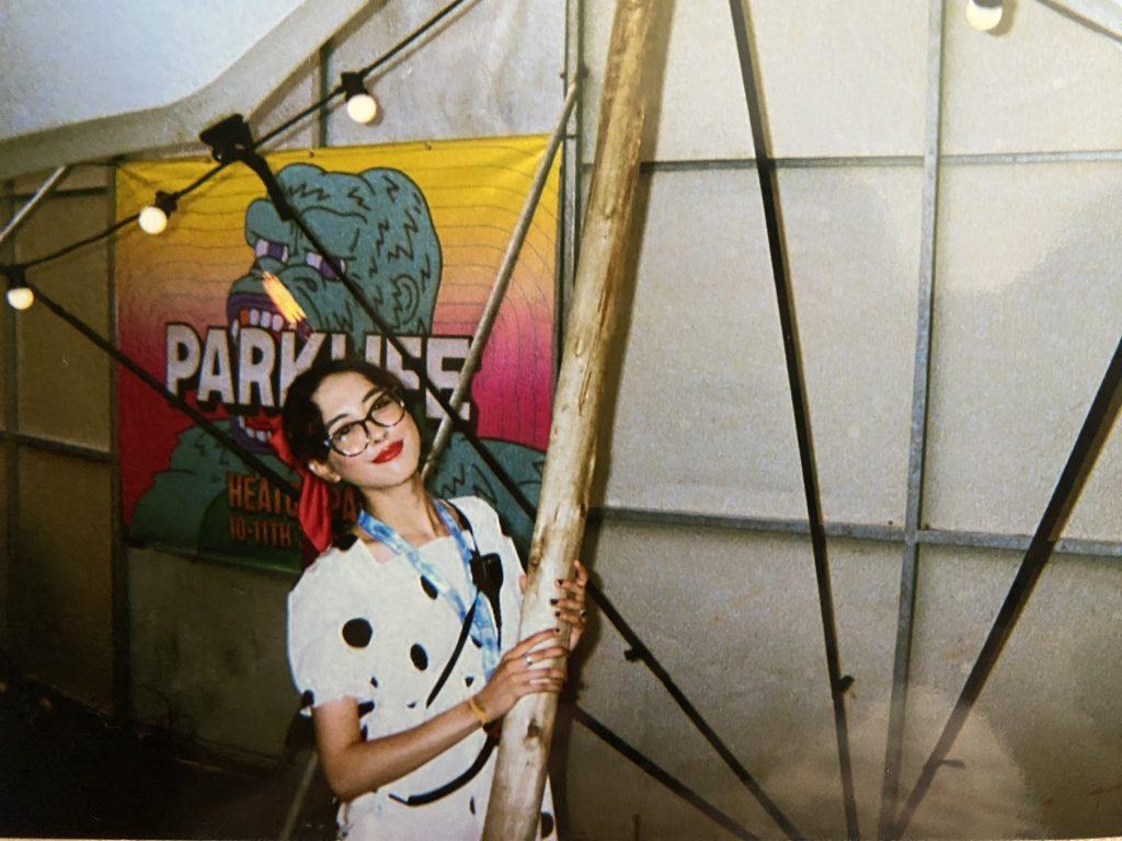 Gonzales works in the media area at the Parklife Festival in Manchester in June. The festival included headliners such as Aitch, Fred again.. and The 1975.