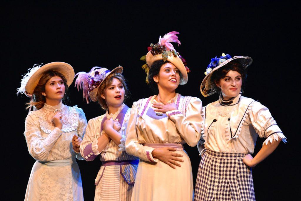 Actors and singers Jamison Rosales, Lucy Schene, Sarai Flores, Carys Rees-Baker take center stage during The Music Man on Nov. 8. The show opens this Friday and runs until the 18th. Photos by Mary Elisabeth
