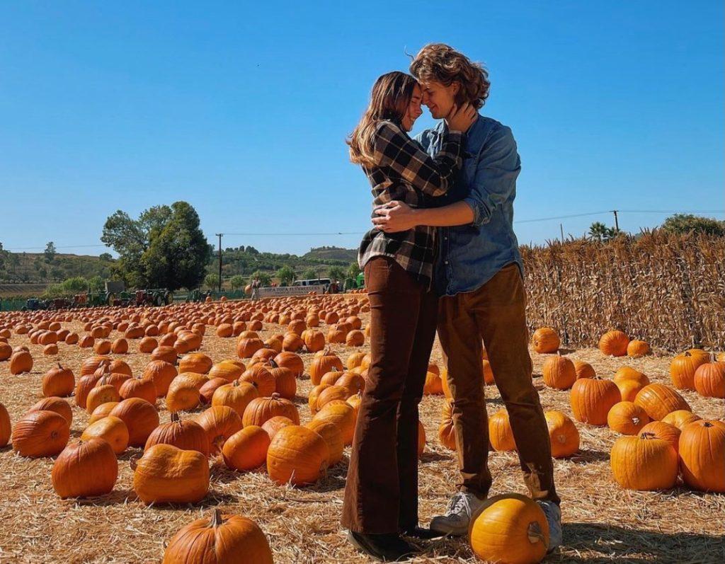 Senior Hannah Keaton visits the pumpkin patch at Underwood Family Farms near Camarillo with her boyfriend senior Gideon Lee over fall break. Keaton said she loves to celebrate the fall season by going to pumpkin patches and fall festivals. Photo courtesy of Hannah Keaton