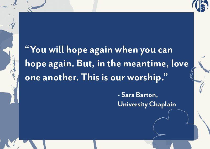 This is Our Worship: A Message from Sara Barton
