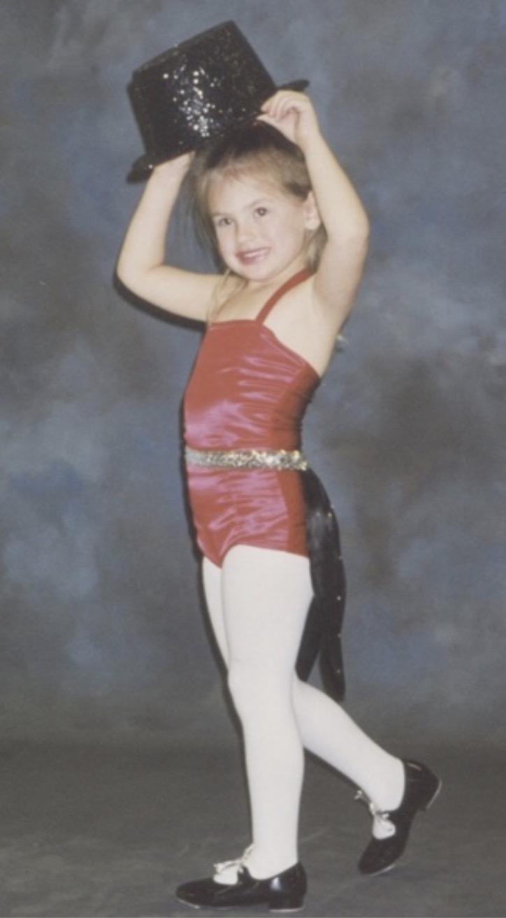 Janes is pictured at her first dance recital in Orange County at age 3. Though she started dancing at a young age, her passion for the sport began years later.