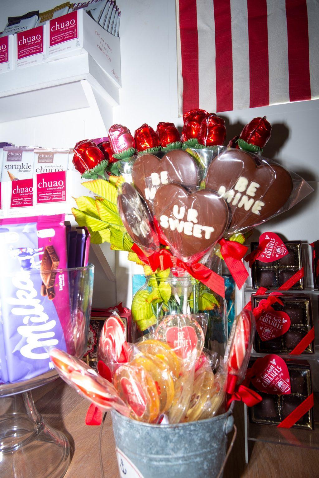A bouquet of chocolate hearts and candies sits in a tin as part of one of SweetBu's signature sweet baskets Feb. 11. A Malibu local established the shop as she was inspired to start the business to be closer to her kids and satisfy her sweet tooth according to the store website.