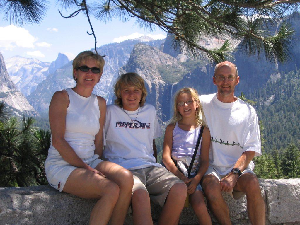 The Perrin family exploring Europe. Madison Perrin, daughter of Sociology Professor Robin D. Perrin and Psychology Professor Cindy L. Perrin, said she felt lucky to have lived abroad. Photo courtesy of Madison Perrin