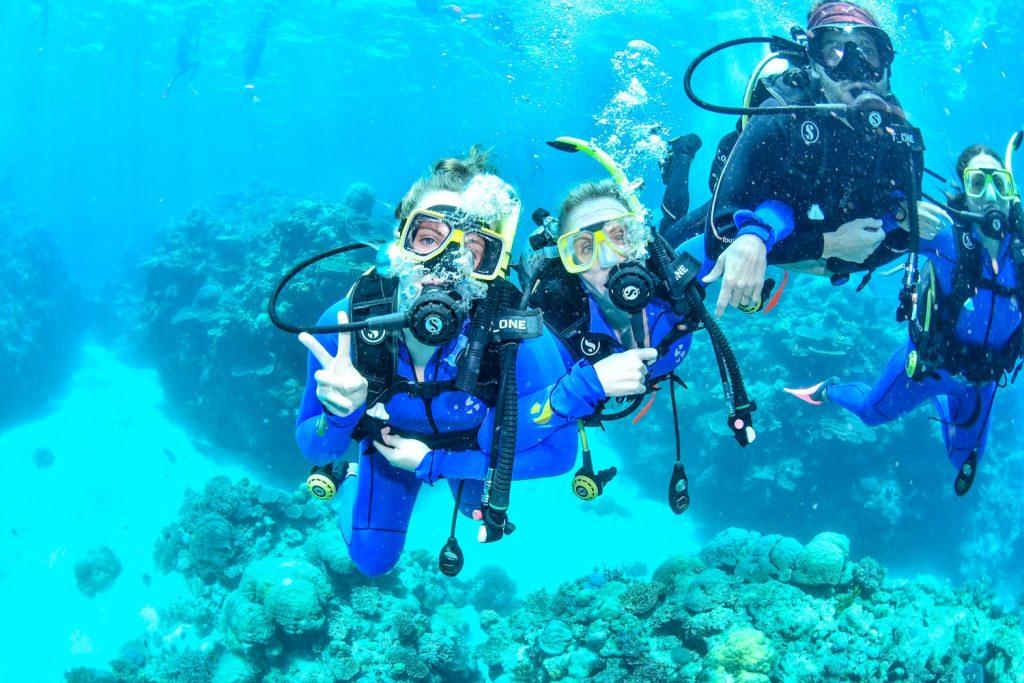 First-year Avrey Roberts scuba dives at the Great Barrier Reef in Australia. Roberts graduated a year early and used her gap year to explore the world. Photo courtesy of Avrey Roberts