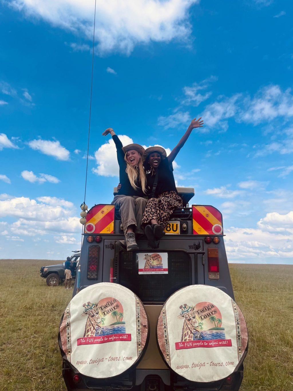 Huckeba poses with her friend. She studied abroad in Pepperdine's Kenya summer program in summer 2023.