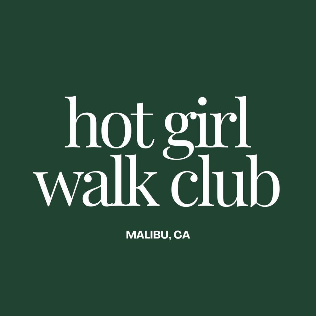 The logo draws inspiration for the aesthetic and color scheme from the Malibu Racquet Club, Morse said. They took many of the photos on the club's Instagram page during the summer of 2022 when Bowman and Morse discovered their love for walking. Logo courtesy of Laci Bowman