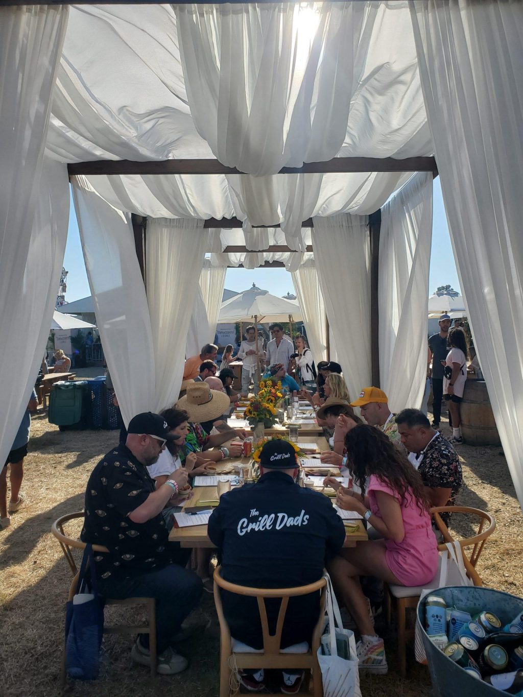 The select group of more than a dozen judges hard at work at the Malibu Chili Cook-Off on September 1. This year's winners were the Chili Preppers, who took home all the awards.