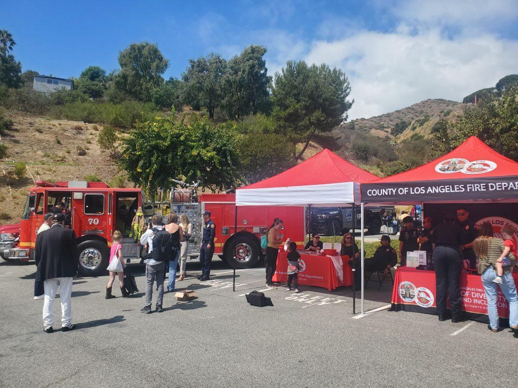 The L.A. Fire Department at the Safety and Preparedness Fair at Malibu City Hall on Sept. 15. The department educated people on how to be better prepared for wildfires. Photos by George Davis