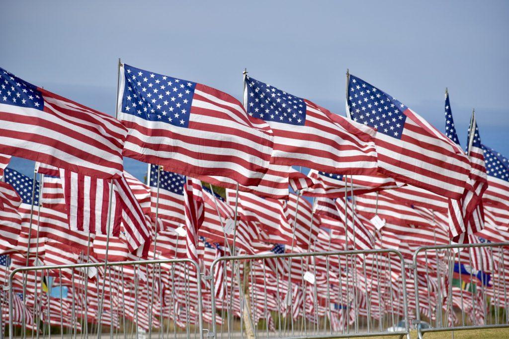 Waves of Flags honors the 2,977 individual lives lost during the September 11, 2001 terrorist attack. This is the 16th year of the flag installation with guest speaker and sponsor of the flags, Pat Boone. Photos courtesy of Mary Elisabeth