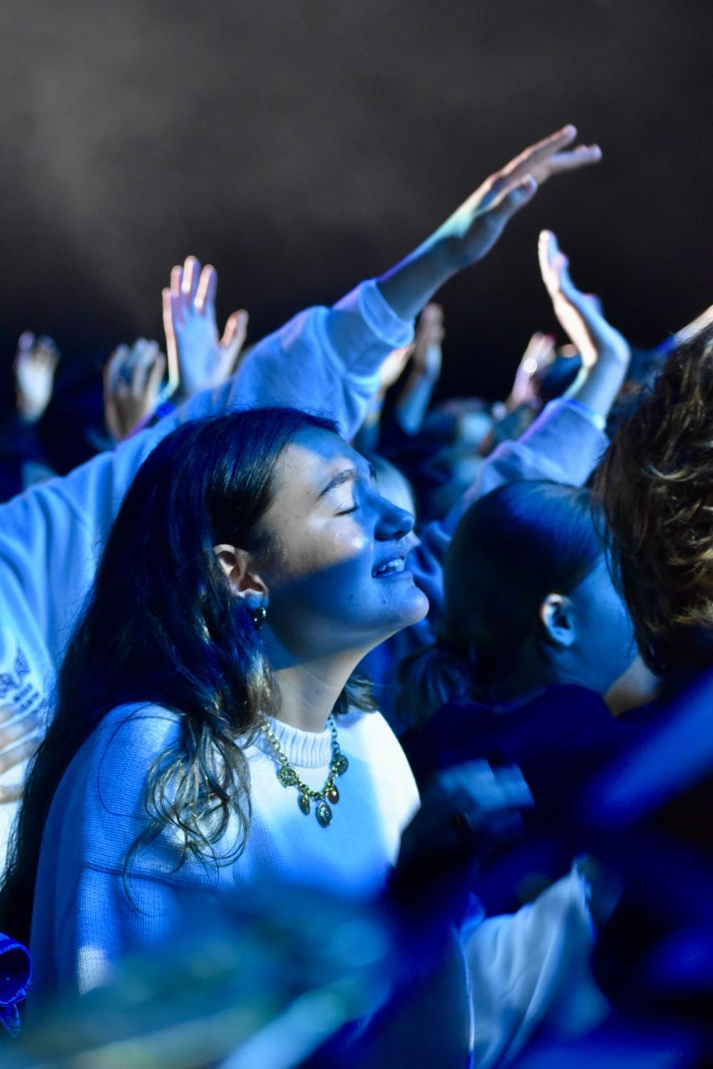 Junior Scarlett Fletcher enjoyed the performances of the Sept. 14 Worship Summit. The crowds sung along throughout the night.