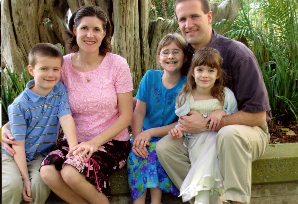 The Gash family poses for a photo on Easter outside of Firestone Fieldhouse in 2004. Joline and Jim's daughter Jennifer Gash said she remembers many Pepperdine students becoming part of their family over the years.