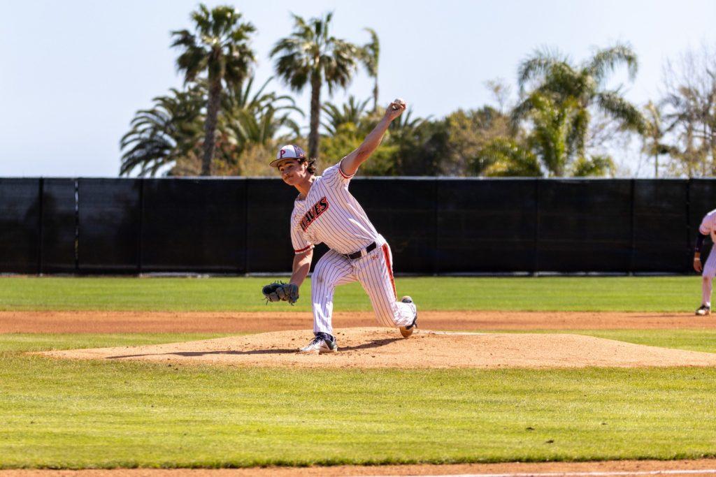 Telfer prepares to throw a pitch for the Waves during a game last spring ('23). Across 12 games in the Diamondbacks minors system, Telfer had a 3.42 ERA in 23.2 innings pitched with 18 strikeouts and a 1.48 WHIP.